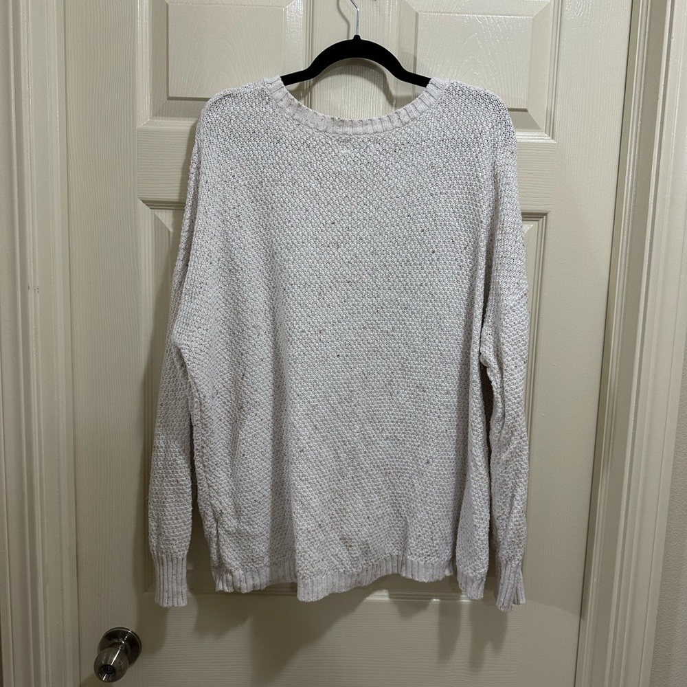 Old Navy hi low cream color cable knit sweater size XXL - Picture 4 of 4
